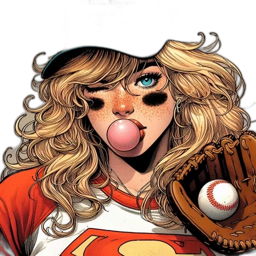 comic book art, cartoon, concept art, illustrated, scene, features, young, woman transparent PNG cut-out