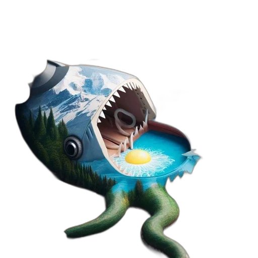 creature, animal, food, dragon, concept art, fantasy art, 3d render, pixel art transparent PNG cut-out