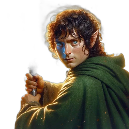 fantasy art, concept art, photorealistic, comic book art, fire, elf, character, pointed transparent PNG cut-out