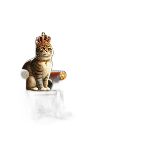 crown, creature, animal, robot, 3d render, concept art, fantasy art, pixel art transparent PNG cut-out