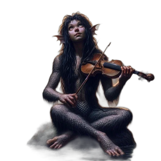 creature, fantasy art, concept art, photorealistic, oil painting, underwater, dark, mythical transparent PNG cut-out