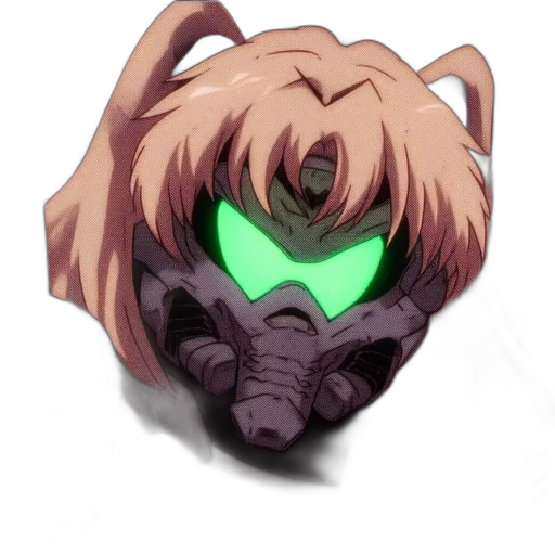 mask, creature, animal, staff, concept art, anime, pixel art, 3d render transparent PNG cut-out
