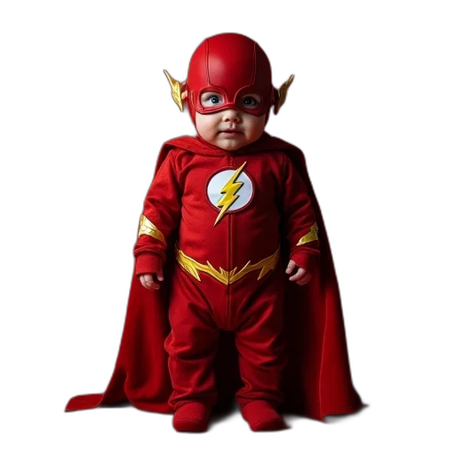 flash, costume, set, baby transparent PNG cut-out