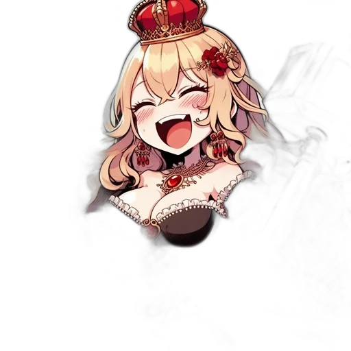 crown, staff, mask, dress, pixel art, anime, concept art, cartoon transparent PNG cut-out