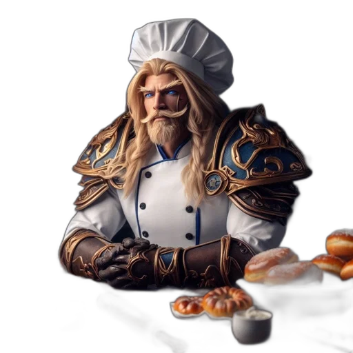 food, staff, concept art, fantasy art, 3d render, photorealistic, tall, figure transparent PNG cut-out
