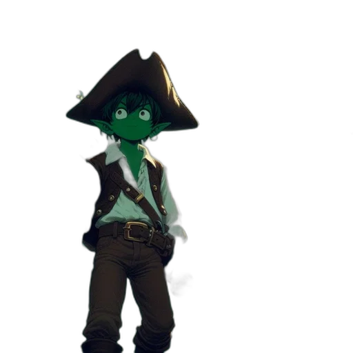 staff, hat, mask, jacket, concept art, 3d render, fantasy art, pixel art transparent PNG cut-out