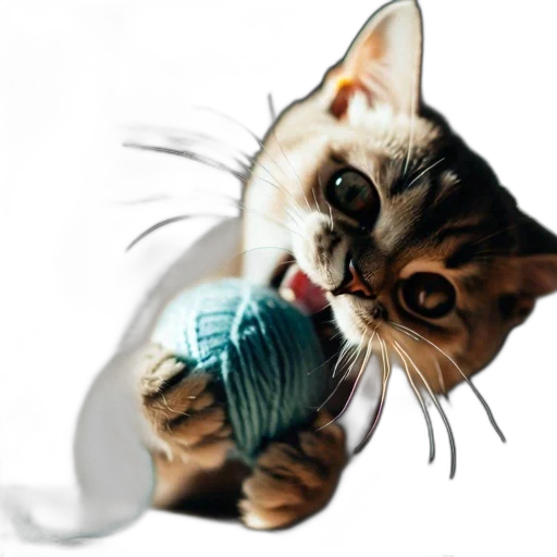 staff, animal, photorealistic, 3d render, concept art, cartoon, young, kitten transparent PNG cut-out
