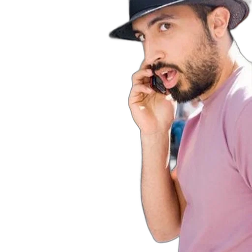 hat, staff, face, photorealistic, cartoon, man, pink, shirt transparent PNG cut-out