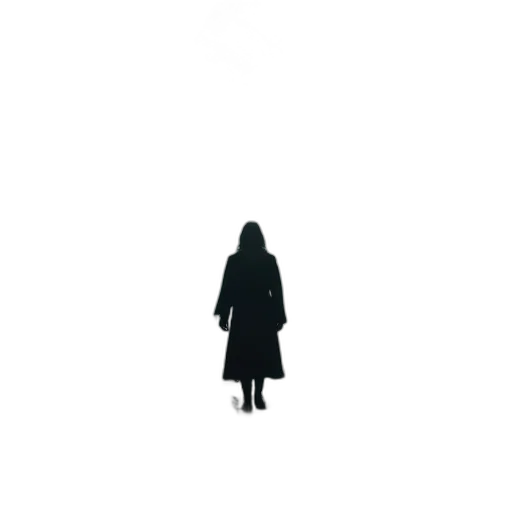 dress, jacket, staff, creature transparent PNG cut-out