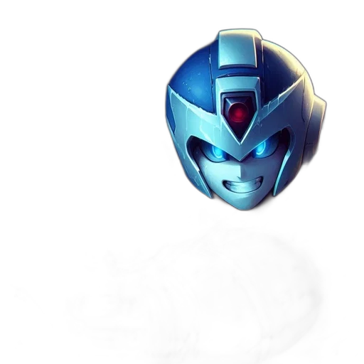 robot, mask, weapon, face, concept art, 3d render, pixel art, fantasy art transparent PNG cut-out