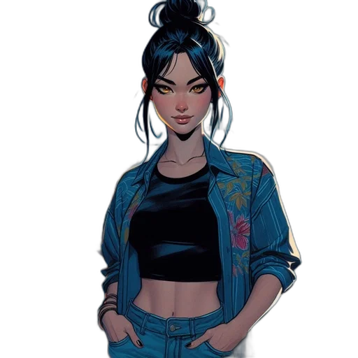 jacket, dress, concept art, comic book art transparent PNG cut-out