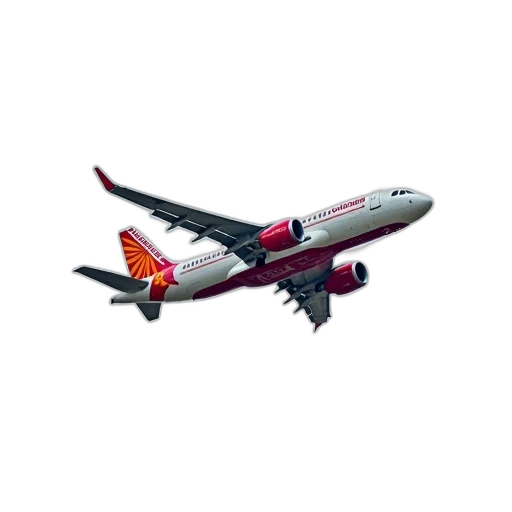 3d render, photorealistic, pixel art, commercial, airplane, red, orange, tail transparent PNG cut-out