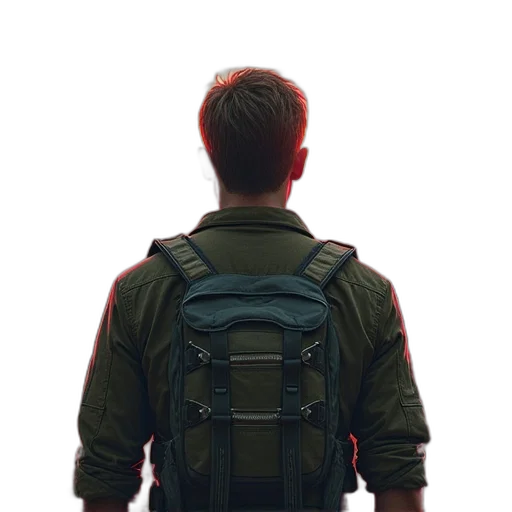 jacket, face, weapon, creature transparent PNG cut-out