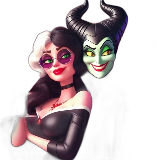 mask, concept art, fantasy art, comic book art, 3d render, dark, two, animated transparent PNG cut-out