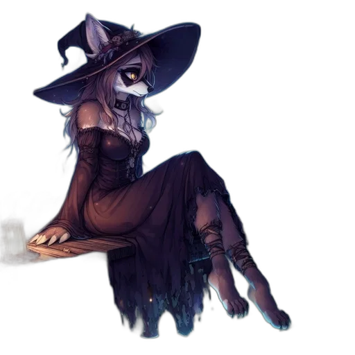 dress, hat, staff, mask, concept art, fantasy art, watercolor, pixel art transparent PNG cut-out