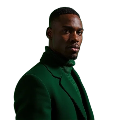jacket, staff, face, green transparent PNG cut-out