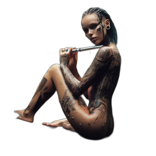jewelry, creature, dress, concept art, photorealistic, cyberpunk, pixel art, woman transparent PNG cut-out