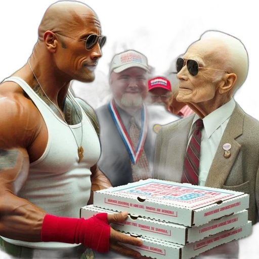 two, contrasting, individuals, one, muscular, shirtless, wearing, sunglasses transparent PNG cut-out