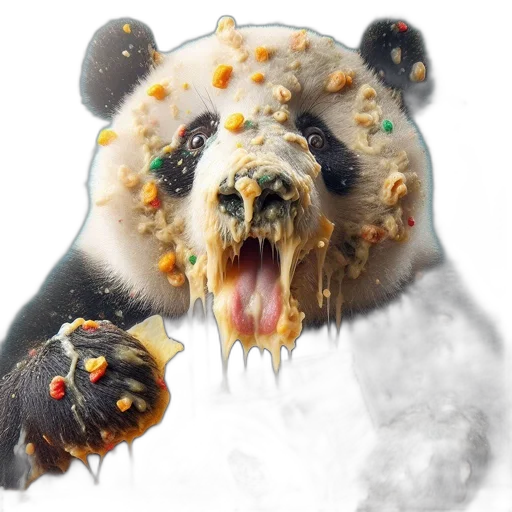 creature, animal, food, mask, photorealistic, 3d render, concept art, hungry transparent PNG cut-out