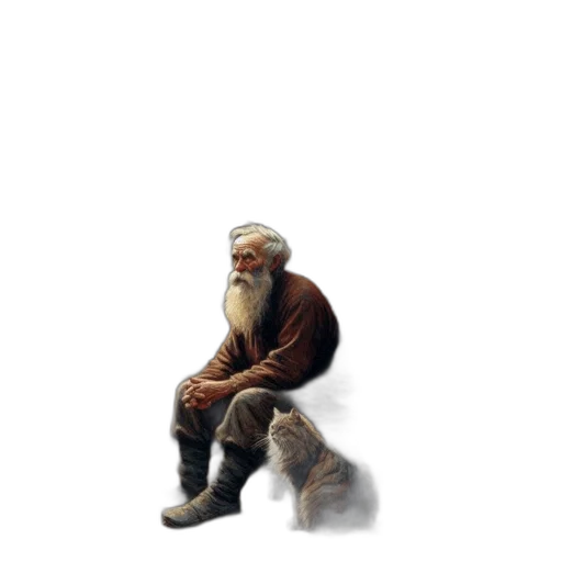 animal, creature, staff, hat, pixel art, concept art, oil painting, photorealistic transparent PNG cut-out