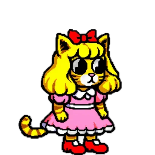 dress, staff, animal, creature, pixel art, cartoon, concept art, anime transparent PNG cut-out
