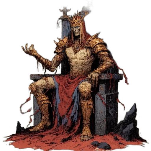concept art, comic book art, fantasy art, pixel art, red, eerie, scene, features transparent PNG cut-out