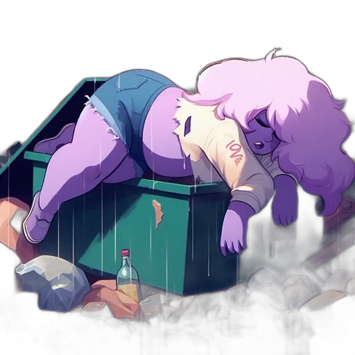 furniture, bottle, robot, creature, concept art, vaporwave, anime, pixel art transparent PNG cut-out