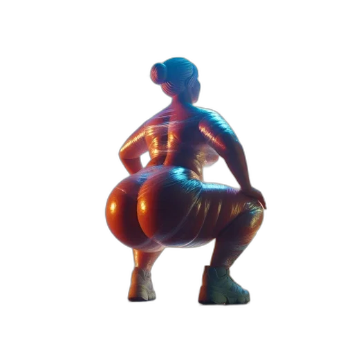 dress, robot, creature, animal, 3d render, concept art, pixel art, vaporwave transparent PNG cut-out