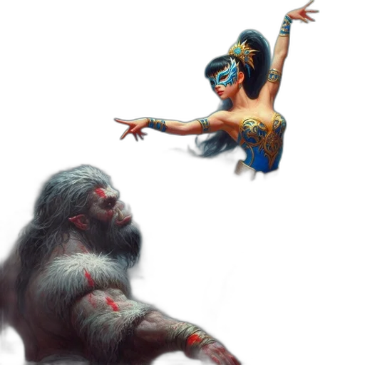 creature, concept art, fantasy art, comic book art, pixel art, underwater, fire, grand transparent PNG cut-out