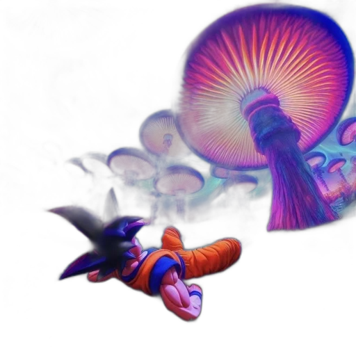 dragon, umbrella, creature, hat, concept art, fantasy art, 3d render, vaporwave transparent PNG cut-out