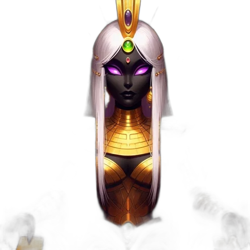 jewelry, mask, crown, staff, concept art, fantasy art, pixel art, 3d render transparent PNG cut-out