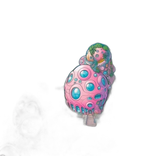 jewelry, mask, staff, weapon, concept art, 3d render, vaporwave, fantasy art transparent PNG cut-out