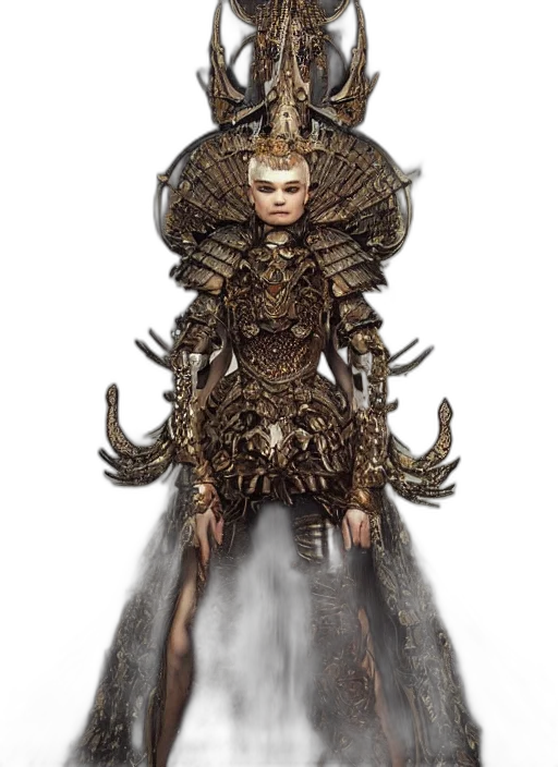 crown, dragon, creature, dress transparent PNG cut-out