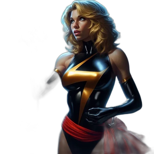 comic book art, concept art, fantasy art, photorealistic, golden, blonde, woman, wearing transparent PNG cut-out