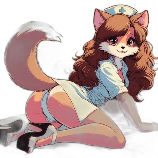 staff, animal, dress, hat, concept art, watercolor, fantasy art, anime transparent PNG cut-out