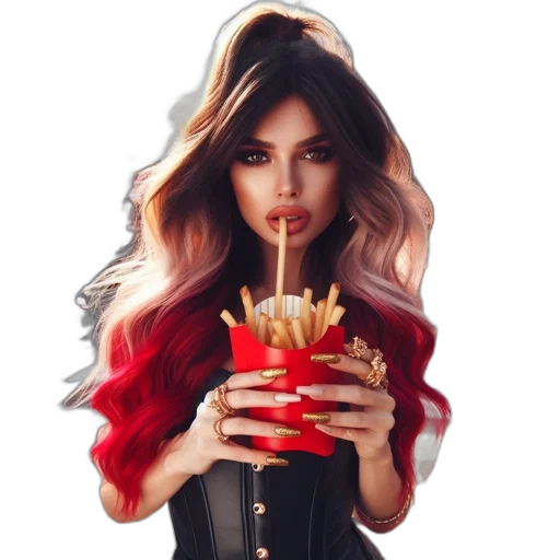 food, photorealistic, fantasy art, cartoon, concept art, red, individual, likely transparent PNG cut-out