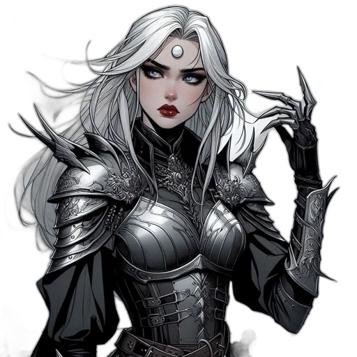 sword, weapon, comic book art, fantasy art, concept art, pixel art, dark, monochrome transparent PNG cut-out
