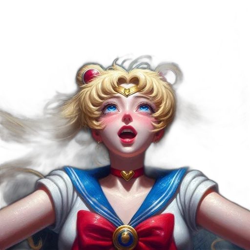 crown, face, fantasy art, comic book art, concept art, 3d render, anime, character transparent PNG cut-out