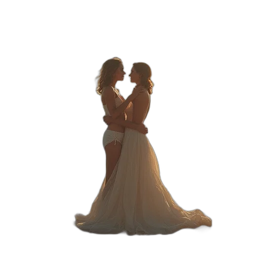 dress, crown, jewelry, 3d render transparent PNG cut-out