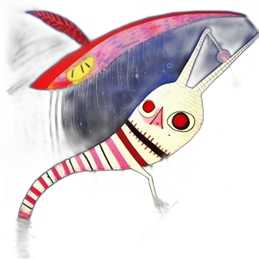creature, dragon, staff, hat, concept art, fantasy art, watercolor, cartoon transparent PNG cut-out
