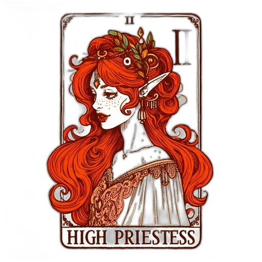 dress, crown, fantasy art, concept art, pixel art, high, priestess, tarot transparent PNG cut-out