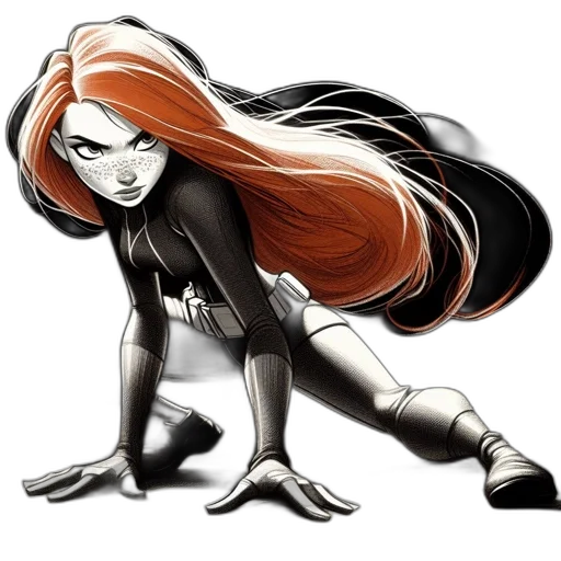 hair, comic book art, concept art, cartoon, fantasy art, animated, character, red transparent PNG cut-out