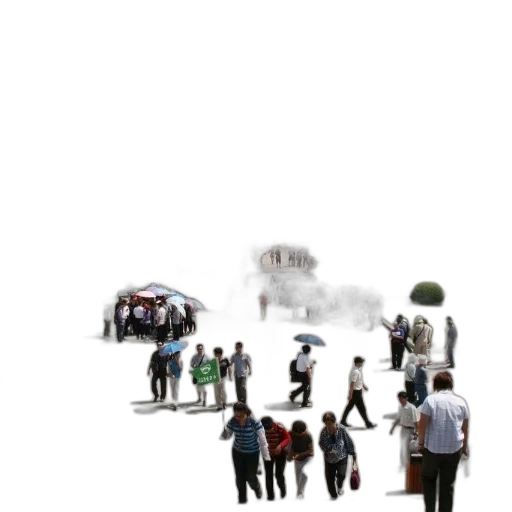 umbrella, staff, mask, robot, photorealistic, 3d render, concept art, oil painting transparent PNG cut-out