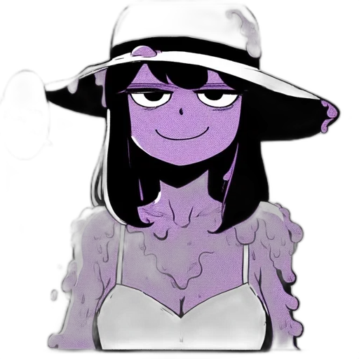 hat, dress, mask, creature, cartoon, concept art, anime, watercolor transparent PNG cut-out