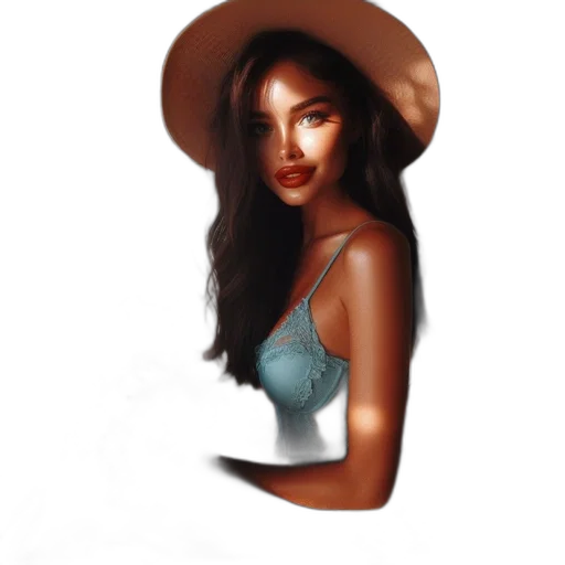 hat, jewelry, face, crown, photorealistic, fantasy art, watercolor, oil painting transparent PNG cut-out