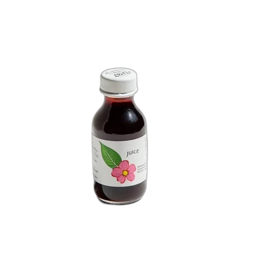bottle, food, flower, 3d render, small, glass, white, cap transparent PNG cut-out