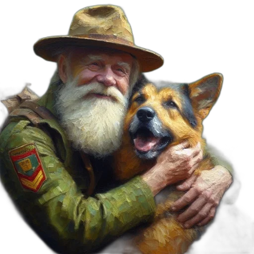 animal, hat, staff, creature, oil painting, photorealistic, watercolor, concept art transparent PNG cut-out