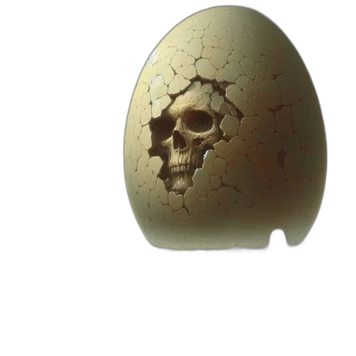 mask, jewelry, weapon, face, 3d render, photorealistic, concept art, cracked transparent PNG cut-out