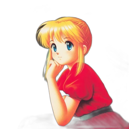 face, dress, robot, staff, anime, pixel art, cartoon, concept art transparent PNG cut-out