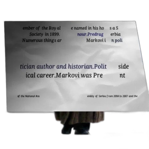 staff, poster, text, serbian, about, predrag, marković, politician transparent PNG cut-out